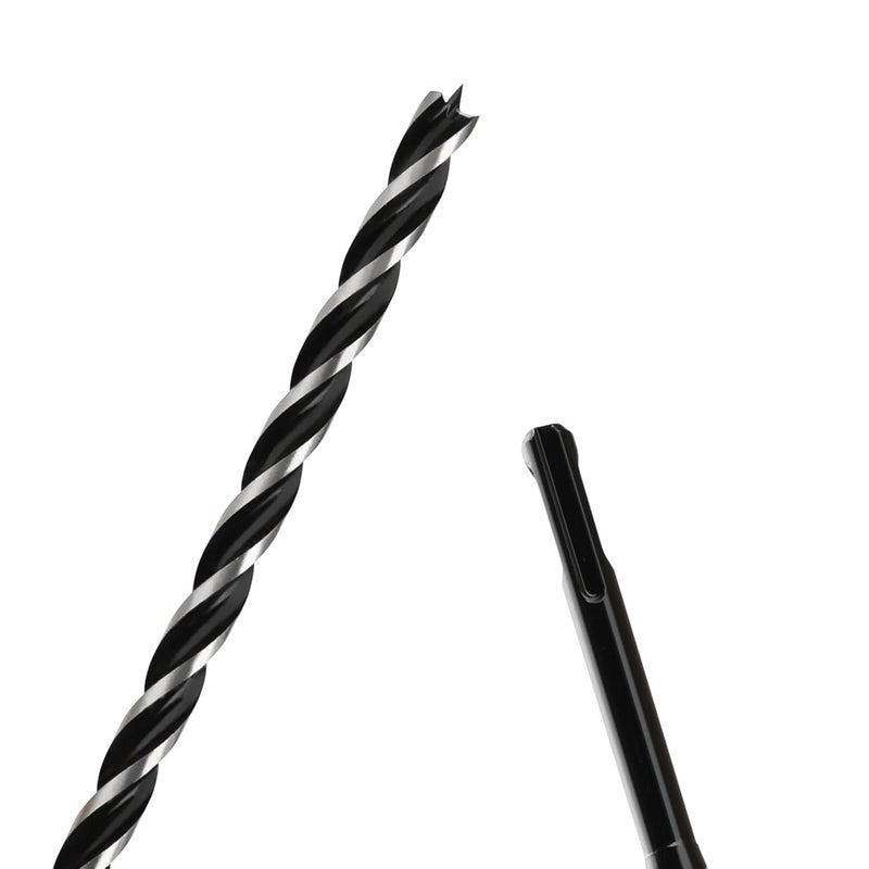 WOBLLMX 9/16" x 18" Auger Drill Bit with SDS Plus Shank for Wood,Tri Flute Ship Auger Long Drill Bit for Soft and Hard Wood,Tree Stump,Plastic,Drywall and Composite Materials - Image 1